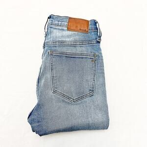 Madewell 9" High-Rise Skinny Ripped Denim Jeans Zip Fly Size 25